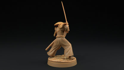 Sword Master Set | Dragon Trappers Lodge | Chosen Of The Kami | 32mm Scale Resin Printed Tabletop RPG Figure For DND