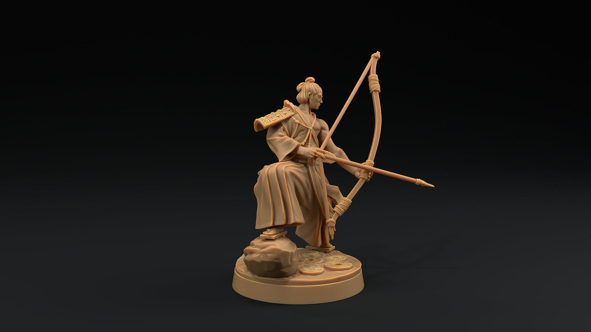 Archers Set | Dragon Trappers Lodge | Chosen Of The Kami | 32mm Scale Resin Printed Tabletop RPG Figure For DND