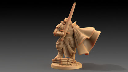 Lord Samson, Badger Knight | Dragon Trappers Lodge | The Critterfolk of Bluewoods Barrows | 32mm Scale Resin Printed TTRPG Figure For DND