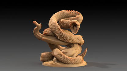 Giant Undead Snake | Dragon Trappers Lodge | The Critterfolk of Bluewoods Barrows | 32mm Scale Resin Printed TTRPG Figure For DND
