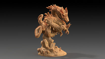 Large River Dragon | Dragon Trappers Lodge | Chosen Of The Kami | 32mm Scale Resin Printed Tabletop RPG Figure For DND