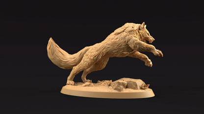 Moonborn Wolves Set | Dragon Trappers Lodge | The Moon Enclave | 32mm Scale Resin Printed Tabletop RPG Figure For DND