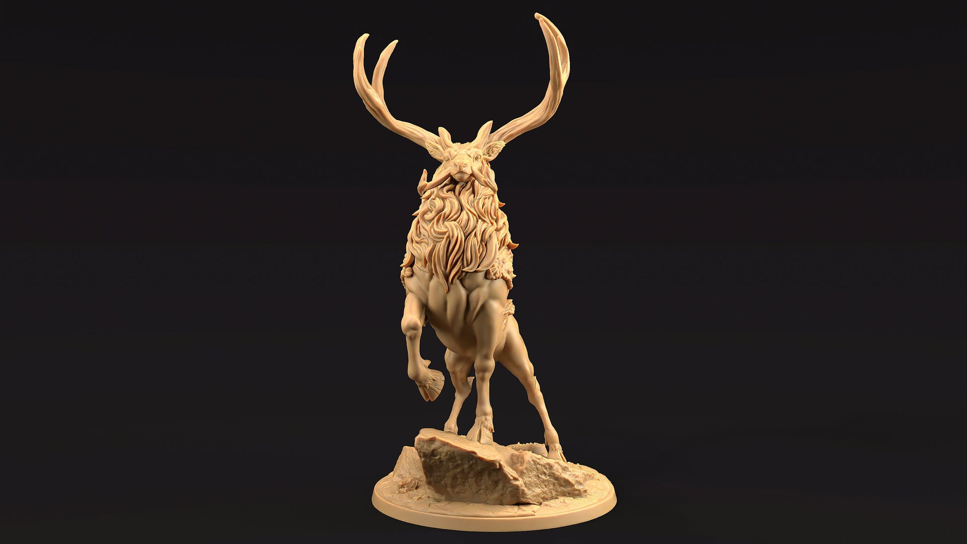 Dire Stag | Dragon Trappers Lodge | Journey Through The Direlands | 32mm Scale Resin Printed Tabletop RPG Figure For DND