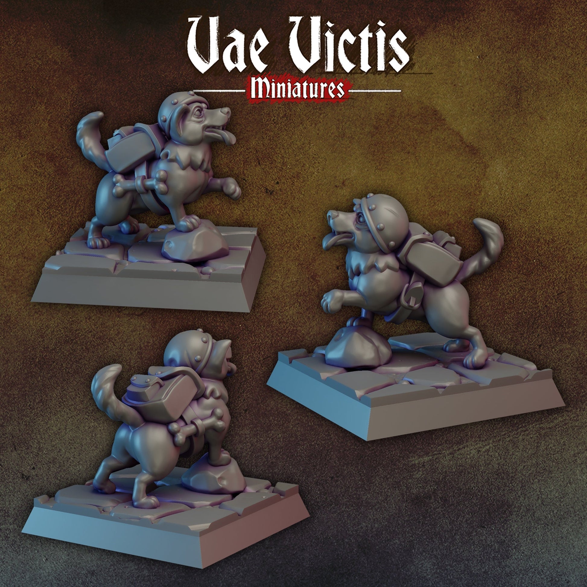 Corgi Set | Vae Victis Miniatures | 32mm Scale Resin Printed Tabletop RPG Figures for Tabletop Roleplaying or Wargaming