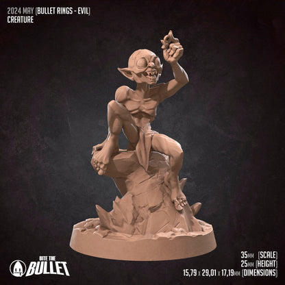 Ring Obsessed Creature | Bite The Bullet | 35mm Scale | Resin Printed Tabletop RPG Miniature Figures | DND | 5E