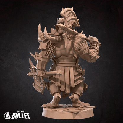 Dragonborn Barbarian | Bite The Bullet | 35mm Scale | Resin Printed Tabletop RPG Miniature Figures | DND | 5E