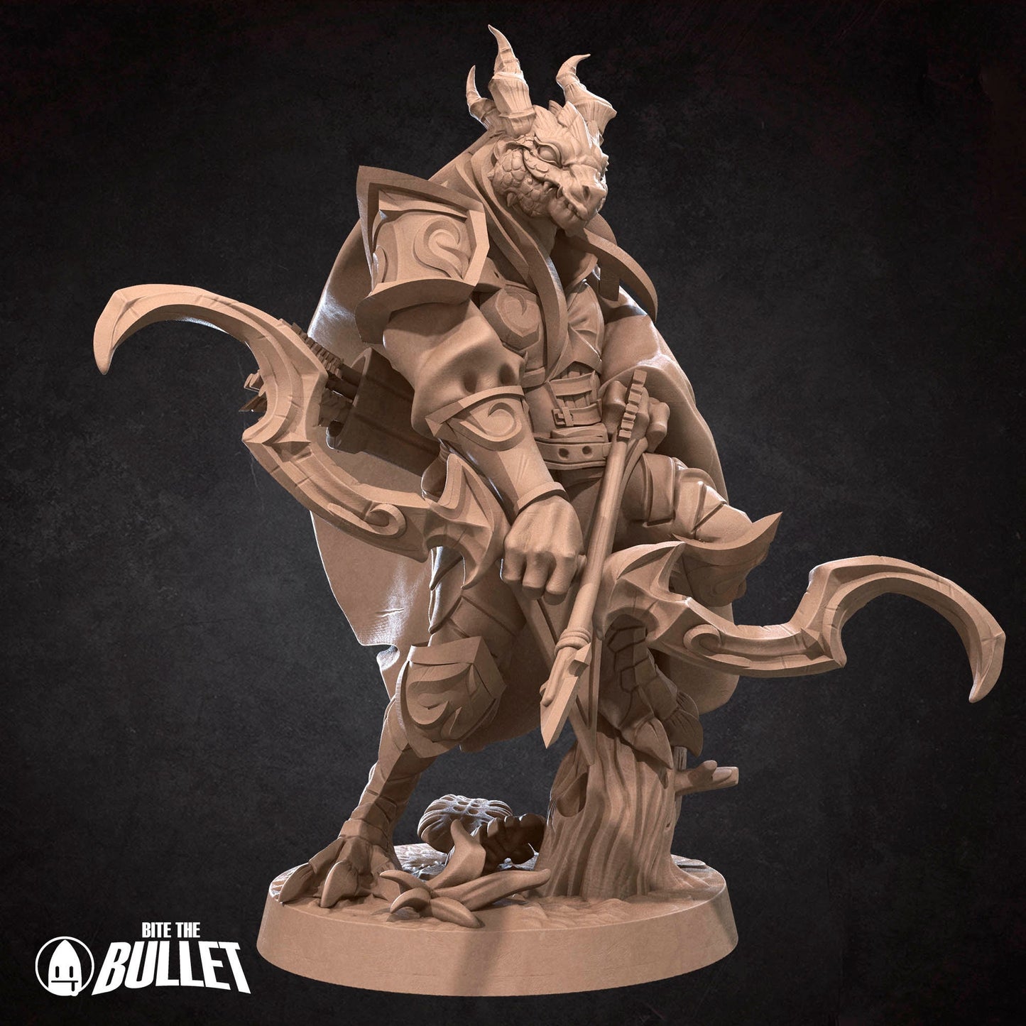 Dragonborn Barbarian | Bite The Bullet | 35mm Scale | Resin Printed Tabletop RPG Miniature Figures | DND | 5E