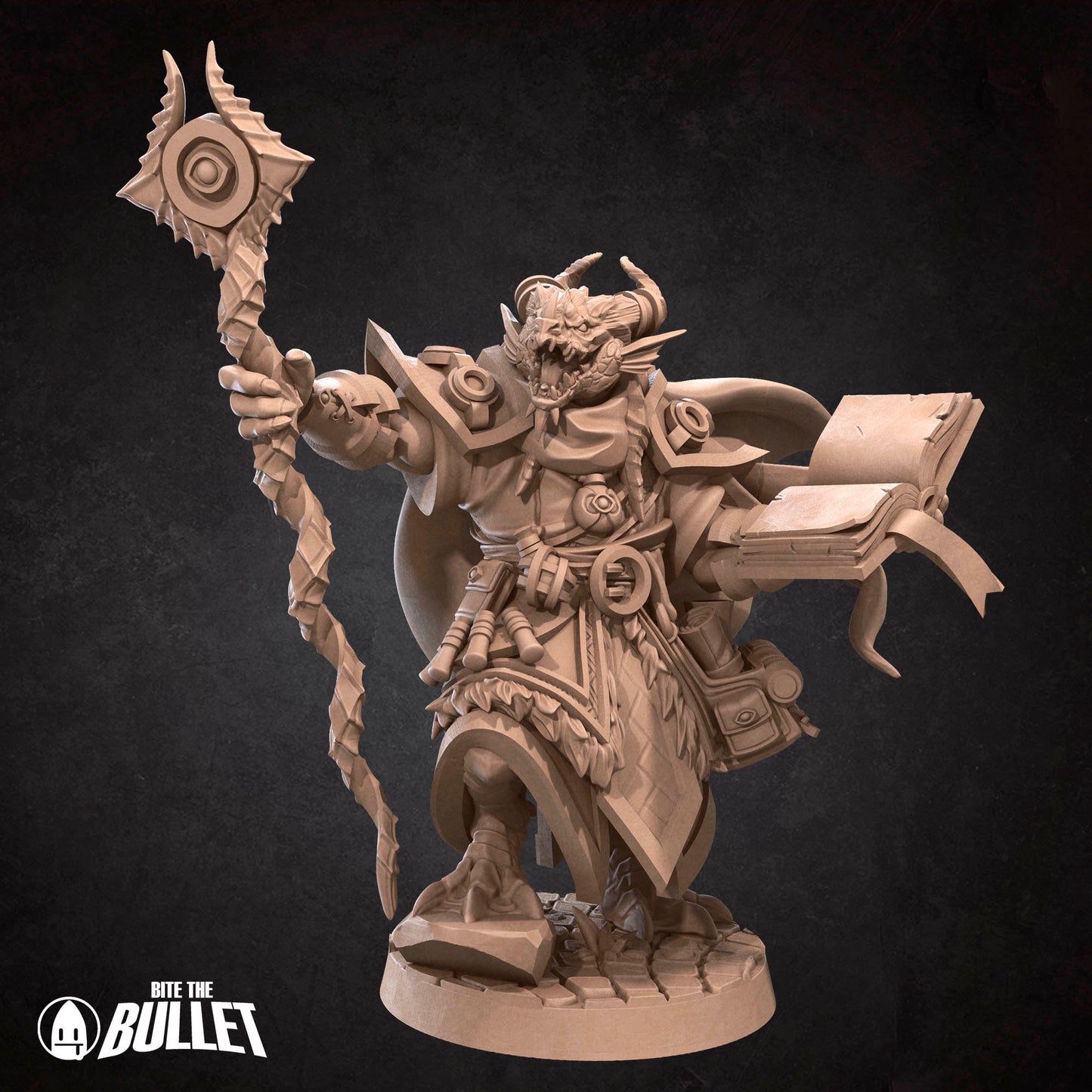 Dragonborn Sorcerer | Bite The Bullet | 35mm Scale | Resin Printed Tabletop RPG Miniature Figures | DND | 5E