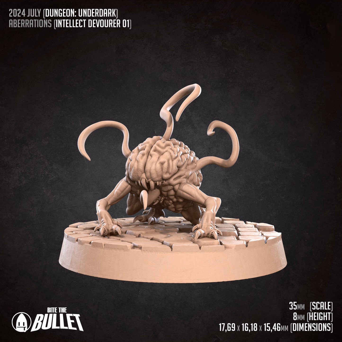 Intellect Devourer Set | Bite The Bullet | 35mm Scale | Resin Printed Tabletop RPG Miniature Figures | DND | 5E
