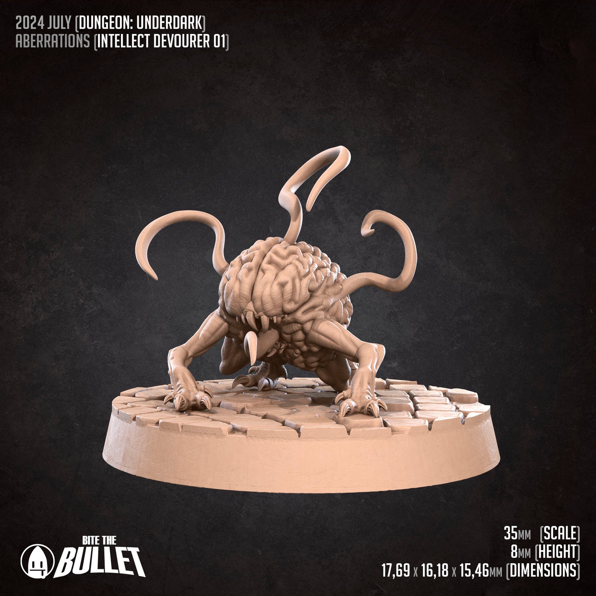 Intellect Devourer Set | Bite The Bullet | 35mm Scale | Resin Printed Tabletop RPG Miniature Figures | DND | 5E