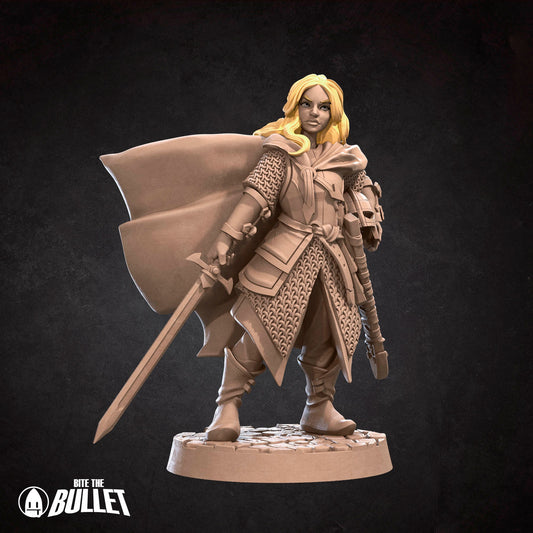 Shieldmaiden | NSFW Option | Bite The Bullet | 35mm Scale | Resin Printed Tabletop RPG Miniature Figures | DND | 5E