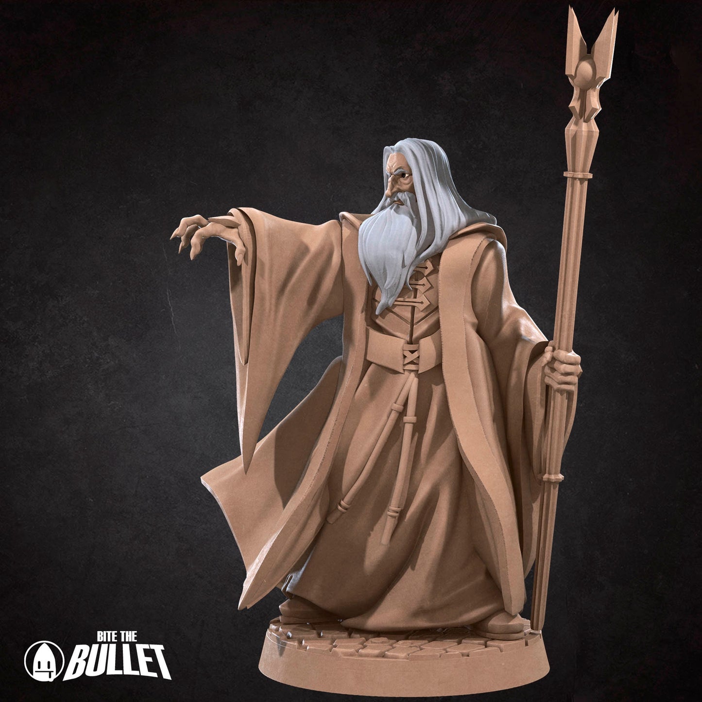 Dark Wizard | Bite The Bullet | 35mm Scale | Resin Printed Tabletop RPG Miniature Figures | DND | 5E