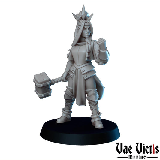 Female Cleric | Vae Victis Miniatures | 32mm Scale Resin Printed Tabletop RPG Figures for Tabletop Roleplaying or Wargaming