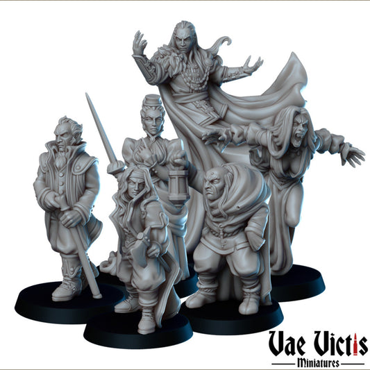 Gothic Tale Set | Vae Victis Miniatures | 32mm Scale Resin Printed Tabletop RPG Figures for Tabletop Roleplaying or Wargaming