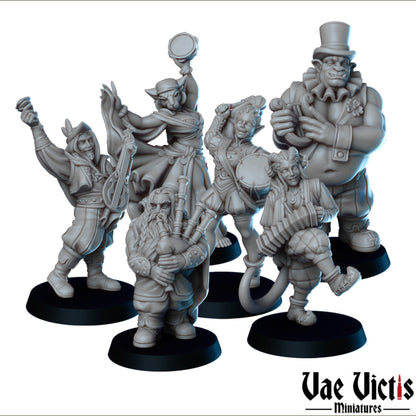 The Itinerant band Set | Vae Victis Miniatures | 32mm Scale Resin Printed Tabletop RPG Figures for Tabletop Roleplaying or Wargaming
