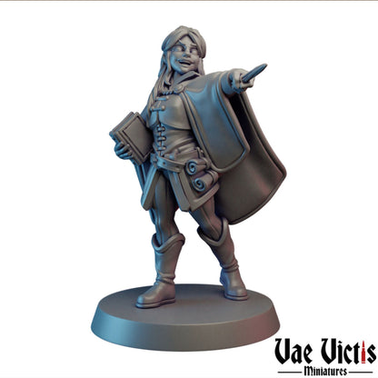 Female Apprentice Sorcerer | Vae Victis Miniatures | 32mm Scale Resin Printed Tabletop RPG Figures for Tabletop Roleplaying or Wargaming