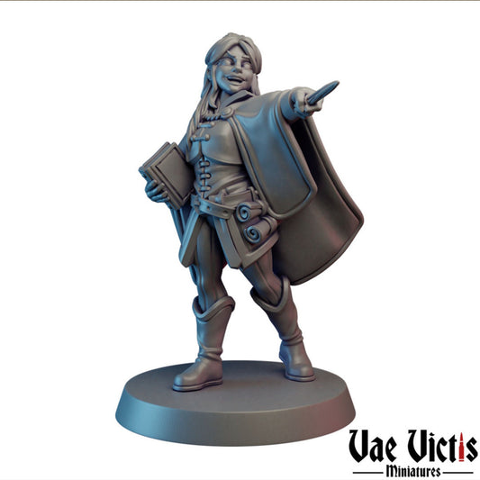 Female Apprentice Sorcerer | Vae Victis Miniatures | 32mm Scale Resin Printed Tabletop RPG Figures for Tabletop Roleplaying or Wargaming