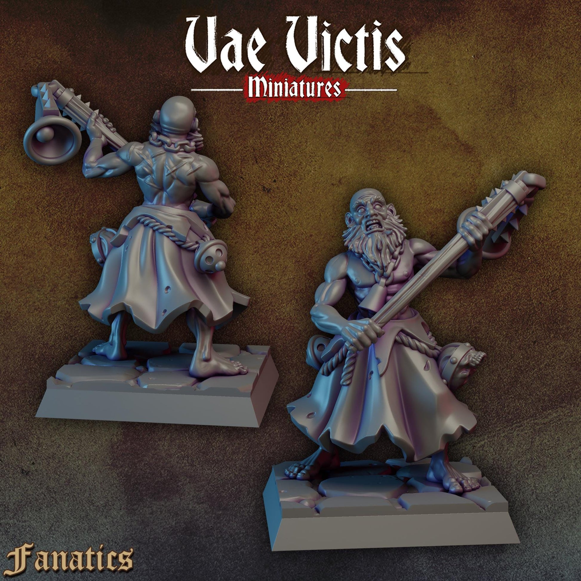 Flagellants Set | Vae Victis Miniatures | 32mm Scale Resin Printed Tabletop RPG Figures for Tabletop Roleplaying or Wargaming