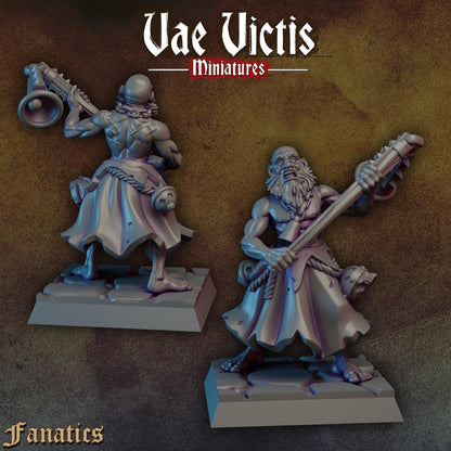 Flagellants Set | Vae Victis Miniatures | 32mm Scale Resin Printed Tabletop RPG Figures for Tabletop Roleplaying or Wargaming