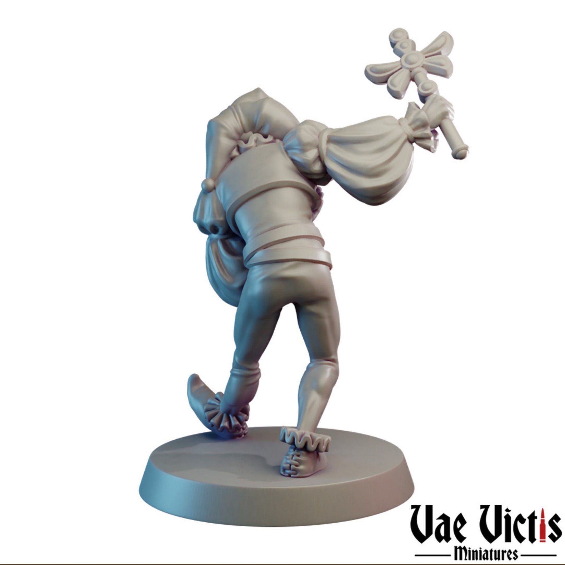 Carnival Jester | Vae Victis Miniatures | 32mm Scale Resin Printed Tabletop RPG Figures for Tabletop Roleplaying or Wargaming