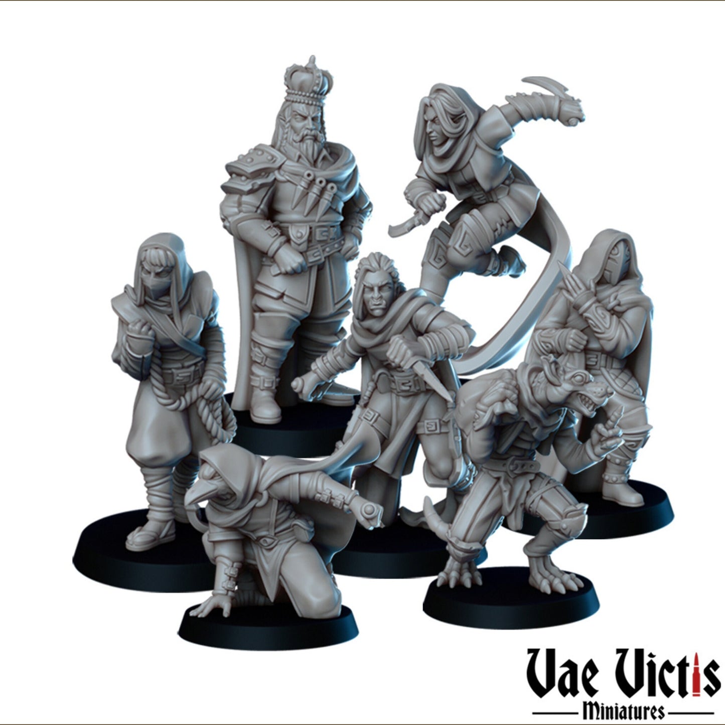 Thieves Guild Set | Vae Victis Miniatures | 32mm Scale Resin Printed Tabletop RPG Figures for Tabletop Roleplaying or Wargaming