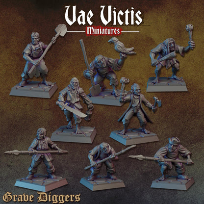 Grave Digger Set | Vae Victis Miniatures | 32mm Scale Resin Printed Tabletop RPG Figures for Tabletop Roleplaying or Wargaming