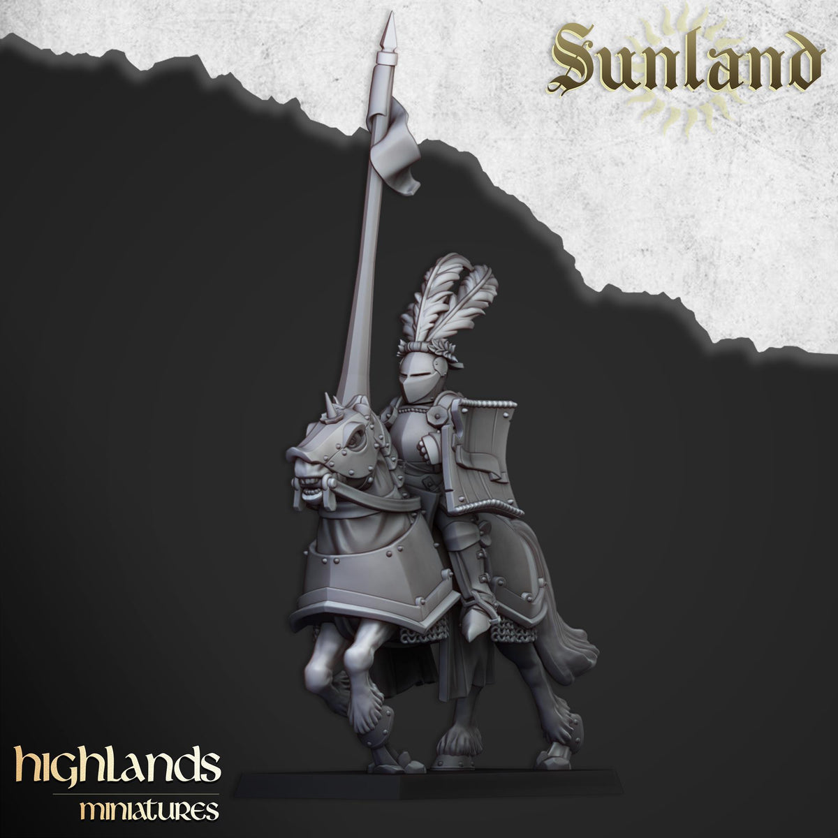 Sunland Cavalry | Sunland | Highland Miniatures | 32mm Scale Resin Tabletop RPG Figures for Roleplaying and Wargaming