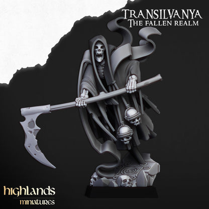 Grim Reaper | Transilvanya The Fallen Realm | Highland Miniatures | 32mm Scale Resin Tabletop RPG Figures for Roleplaying and Wargaming