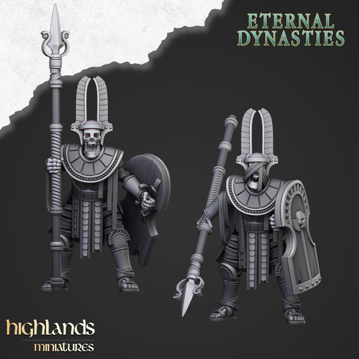 Pharaoh Funeral Ship | Eternal Dynasties | Highland Miniatures | 32mm Scale Resin Tabletop RPG Figures for Roleplaying and Wargaming
