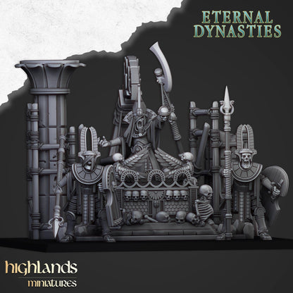 Pharaoh Funeral Ship | Eternal Dynasties | Highland Miniatures | 32mm Scale Resin Tabletop RPG Figures for Roleplaying and Wargaming