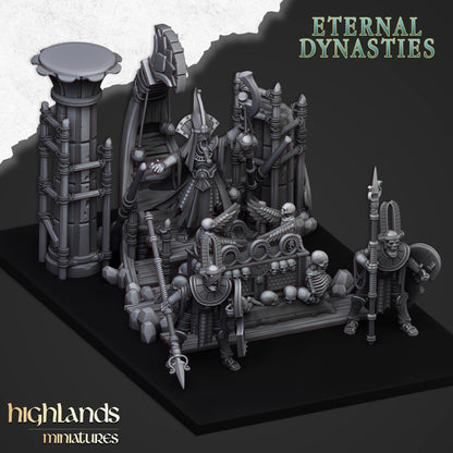 Pharaoh Funeral Ship | Eternal Dynasties | Highland Miniatures | 32mm Scale Resin Tabletop RPG Figures for Roleplaying and Wargaming