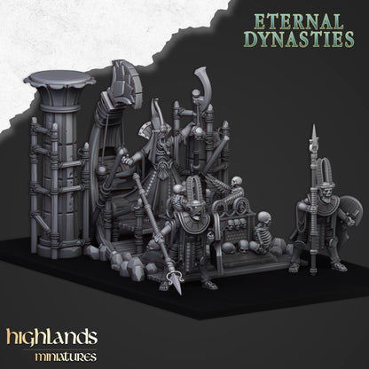 Pharaoh Funeral Ship | Eternal Dynasties | Highland Miniatures | 32mm Scale Resin Tabletop RPG Figures for Roleplaying and Wargaming