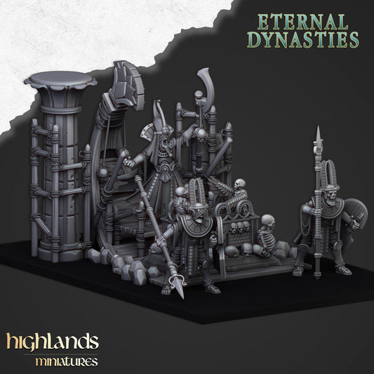 Pharaoh Funeral Ship | Eternal Dynasties | Highland Miniatures | 32mm Scale Resin Tabletop RPG Figures for Roleplaying and Wargaming