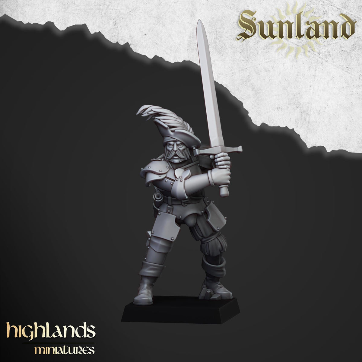 Sunland Landsknechts | Sunland | Highland Miniatures | 32mm Scale Resin Tabletop RPG Figures for Roleplaying and Wargaming