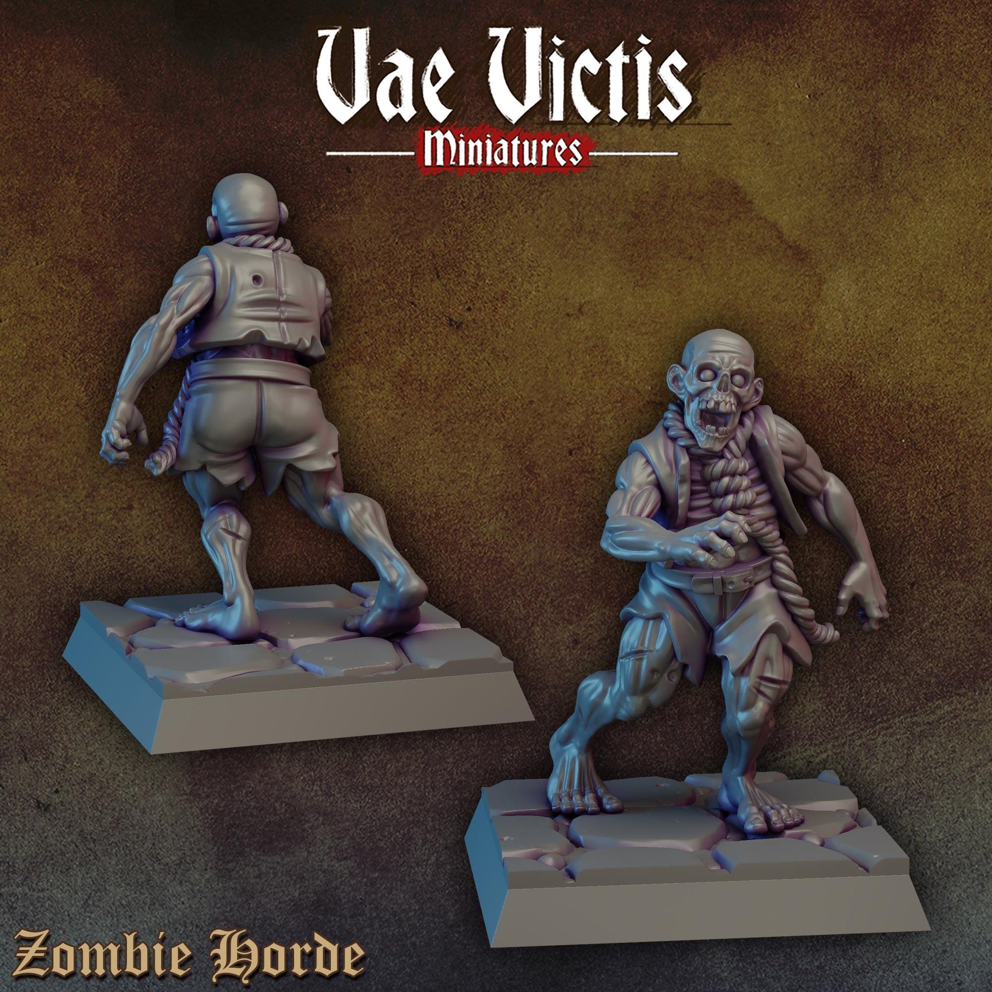 Undead Zombies Set | Vae Victis Miniatures | 32mm Scale Resin Printed Tabletop RPG Figures for Tabletop Roleplaying or Wargaming