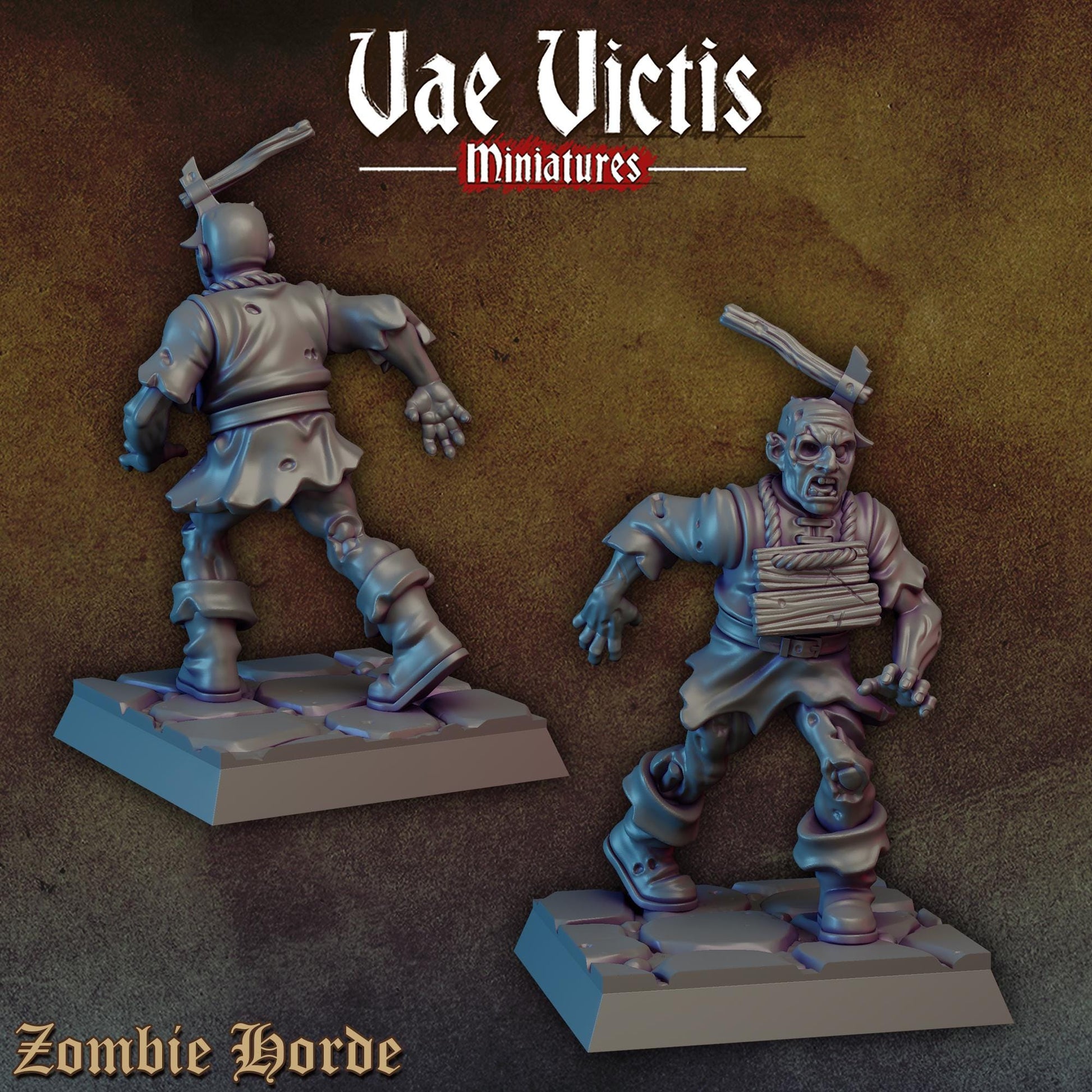 Undead Zombies Set | Vae Victis Miniatures | 32mm Scale Resin Printed Tabletop RPG Figures for Tabletop Roleplaying or Wargaming