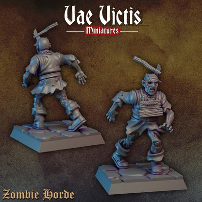 Undead Zombies Set | Vae Victis Miniatures | 32mm Scale Resin Printed Tabletop RPG Figures for Tabletop Roleplaying or Wargaming