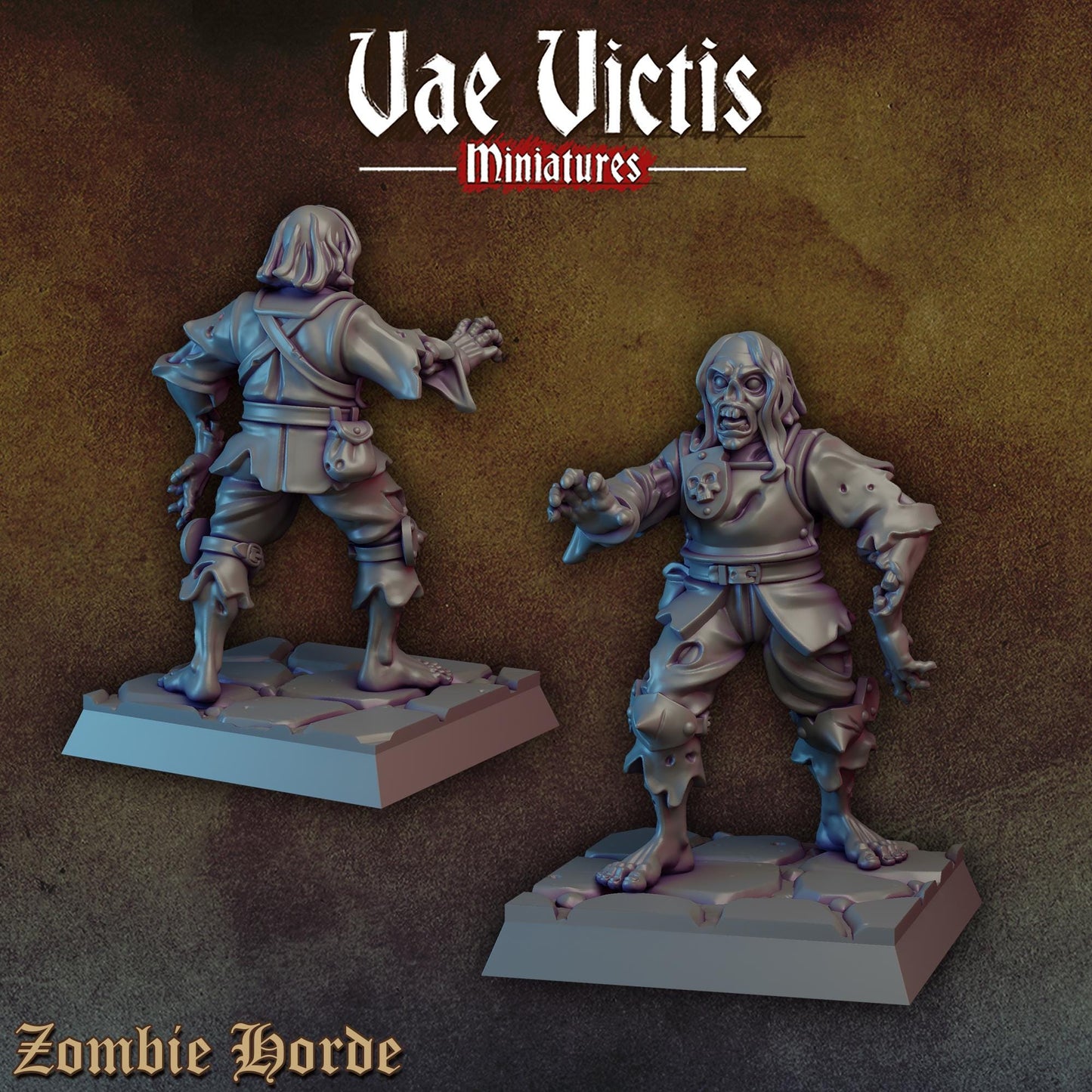 Undead Zombies Set | Vae Victis Miniatures | 32mm Scale Resin Printed Tabletop RPG Figures for Tabletop Roleplaying or Wargaming