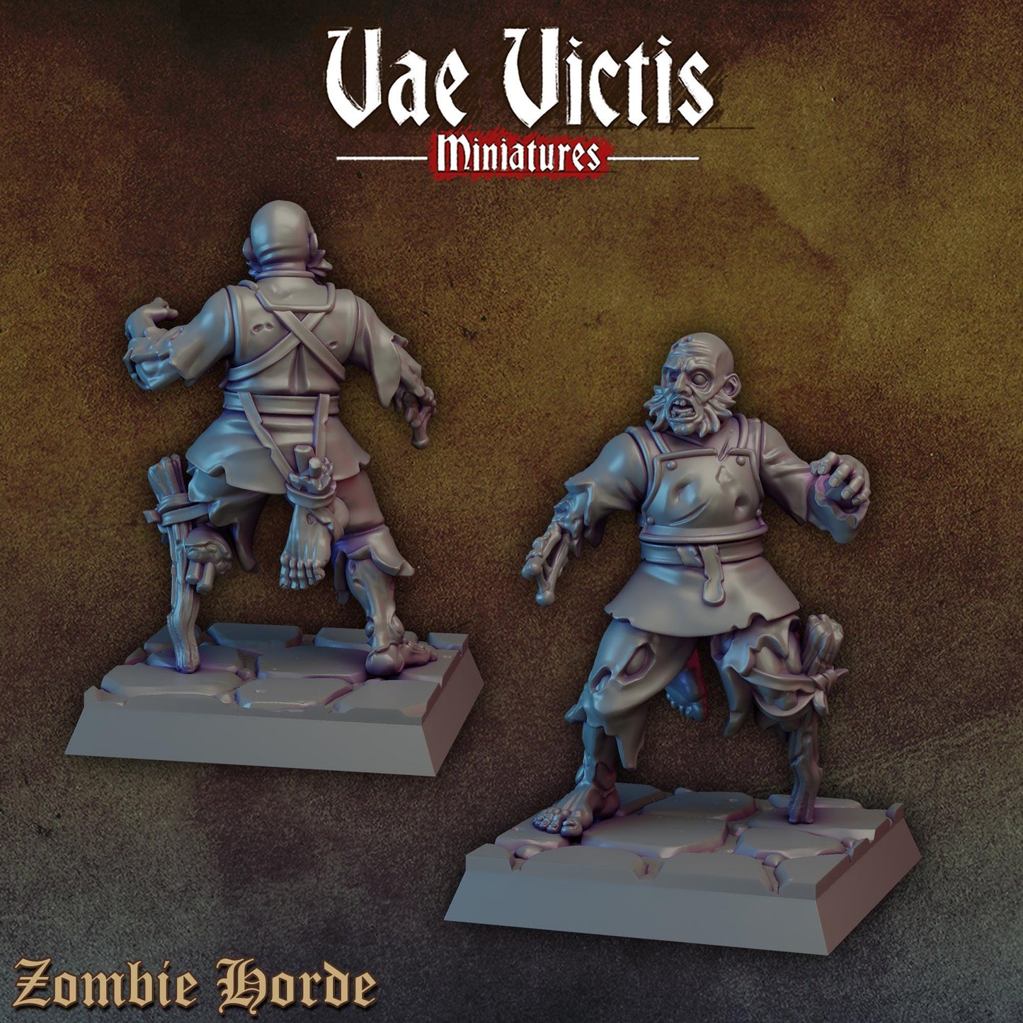 Undead Zombies Set | Vae Victis Miniatures | 32mm Scale Resin Printed Tabletop RPG Figures for Tabletop Roleplaying or Wargaming