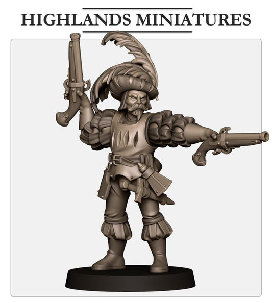 Sunland Duelist | Sunland | Highland Miniatures | 32mm Scale Resin Tabletop RPG Figures for Roleplaying and Wargaming
