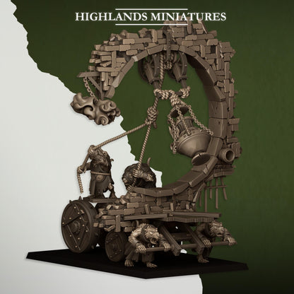 Moving Sewer with Bell and Censer | Vermin Reinforces | Highland Miniatures | 32mm Scale Resin TTRPG Figures for Roleplaying and Wargaming