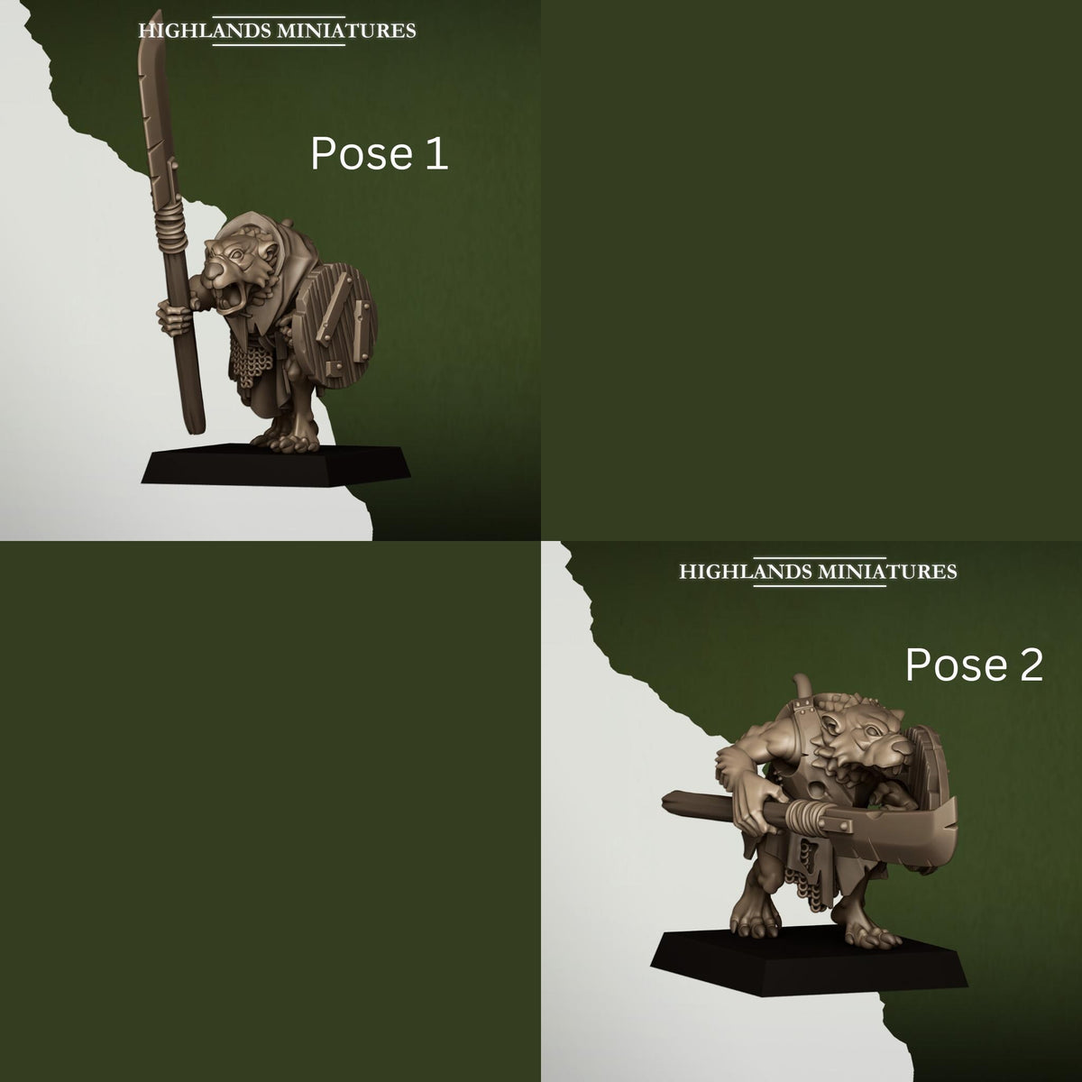 Sewer Rats | Vermin Reinforces | Highland Miniatures | 32mm Scale Resin TTRPG Figures for Roleplaying and Wargaming