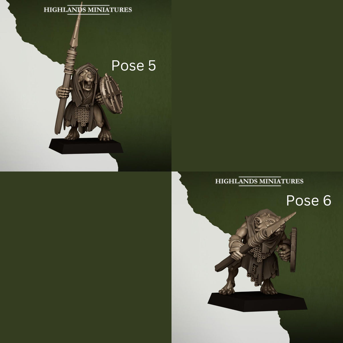 Sewer Rats | Vermin Reinforces | Highland Miniatures | 32mm Scale Resin TTRPG Figures for Roleplaying and Wargaming