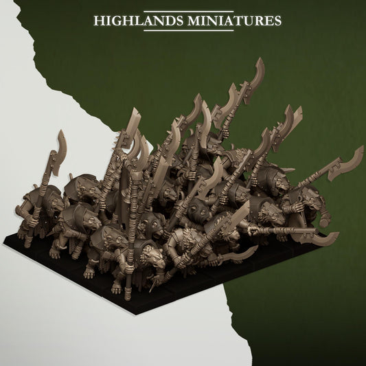 Vermin Vanguard | Vermin Reinforces | Highland Miniatures | 32mm Scale Resin TTRPG Figures for Roleplaying and Wargaming