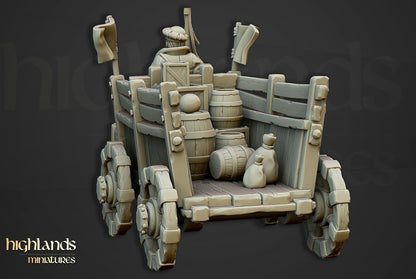The Gold Wagon | Highland Miniatures | 32mm Scale Resin Tabletop RPG Figures for Roleplaying and Wargaming