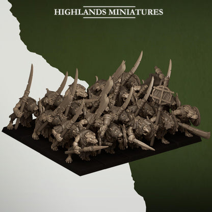 Sewer Rats | Vermin Reinforces | Highland Miniatures | 32mm Scale Resin TTRPG Figures for Roleplaying and Wargaming