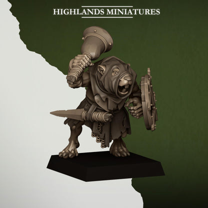 Sewer Rats | Vermin Reinforces | Highland Miniatures | 32mm Scale Resin TTRPG Figures for Roleplaying and Wargaming