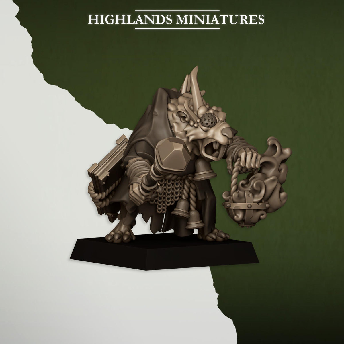 Vermin Pastor | Vermin Reinforces | Highland Miniatures | 32mm Scale Resin TTRPG Figures for Roleplaying and Wargaming
