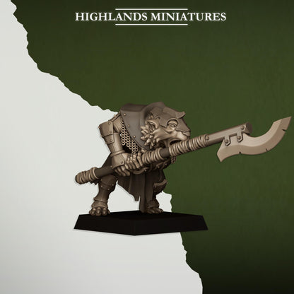 Vermin Vanguard | Vermin Reinforces | Highland Miniatures | 32mm Scale Resin TTRPG Figures for Roleplaying and Wargaming