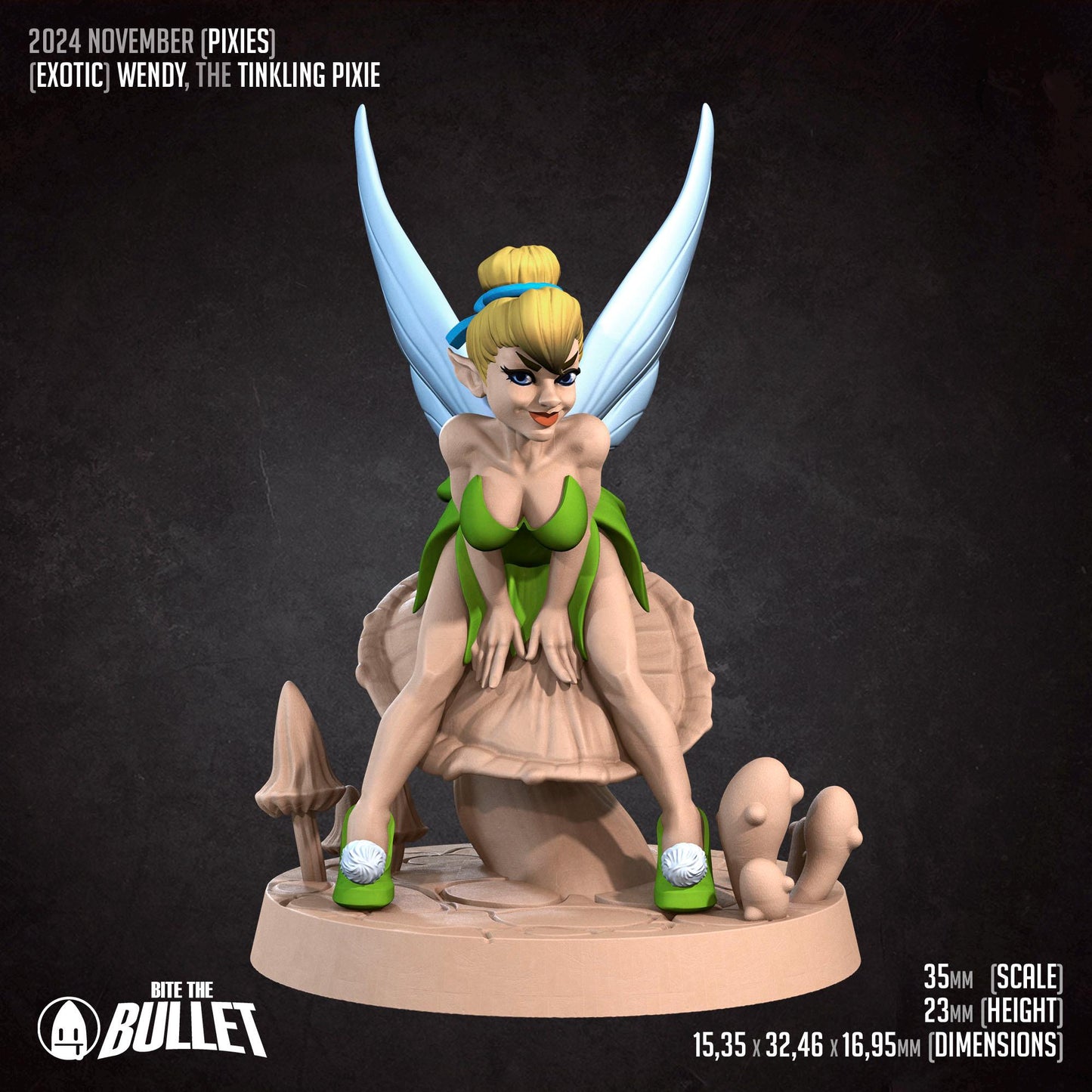 Pixie Wendy | Pixies | Bite The Bullet | 35mm Scale | Resin Printed Tabletop RPG Miniature Figures | DND | 5E